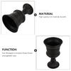Angoily Classic Garden Urn Planter for Outdoor Plants Decorative Black Urn Planter Vintage Style Flower Pot for Home Garden Front Porch Door Deck