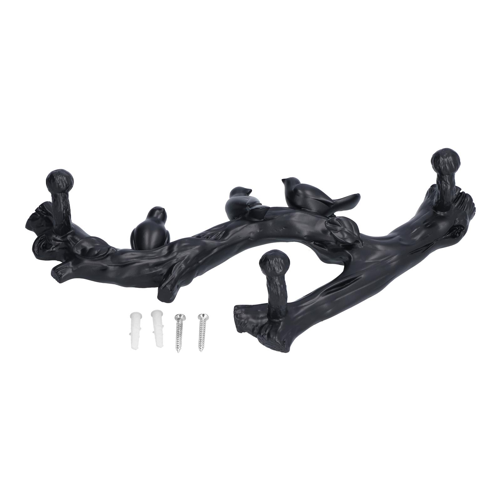 

Decorative Hook Black Bird Branch Shape Three Dimensional Wall Mounted Home Decoration Accessories Type 1
