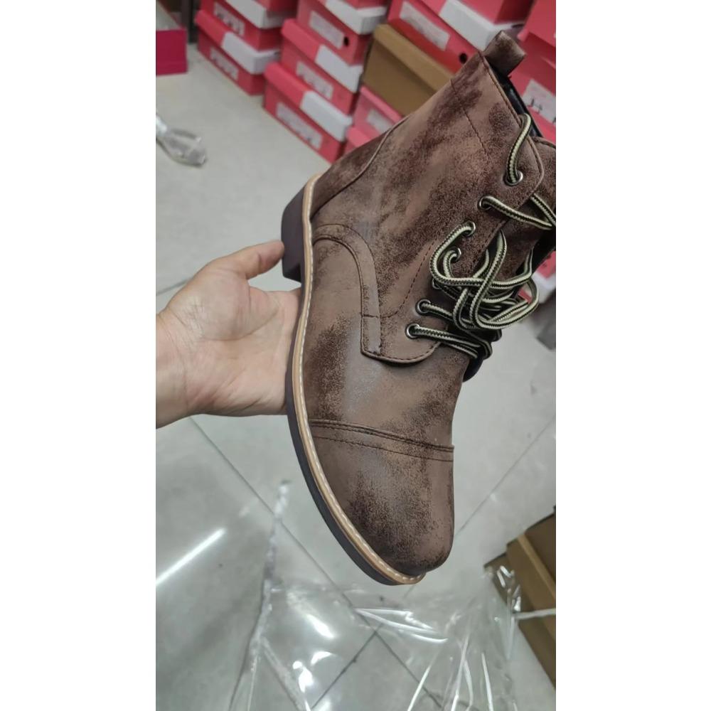 Nowe męskie buty Europejskie i amerykańskie jesień i zima nowe sznurowane męskie buty robocze buty męskie