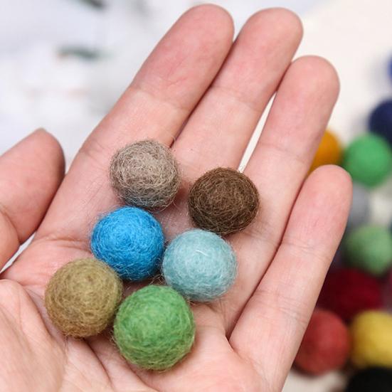 10 Stück 15mm Filzpompons Dekorativ Handgemacht Lustig Handgefertigt DIY Wollfilz