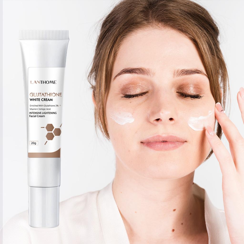 Lanthome Glutathion Gesichtscreme 20g, Aufhellend & Feuchtigkeitsspendend, Verbessert Mattheit & Feine Linien, Antioxidative Anti-Aging Hautpflege für Frauen
