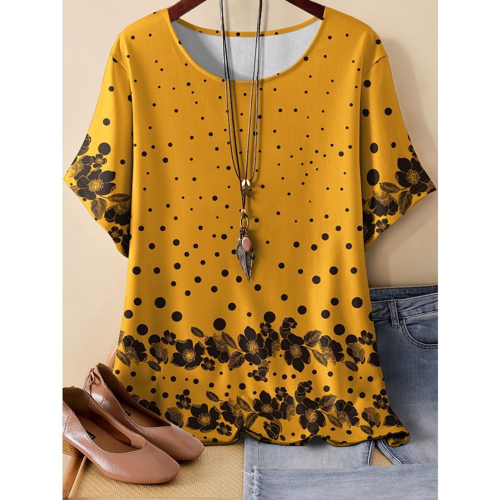 Summer Womens Retro 3D Printed Color Striped T-shirt Pattern Loose Comfortable Breathable Large Size Fashion O-neck T-shirt