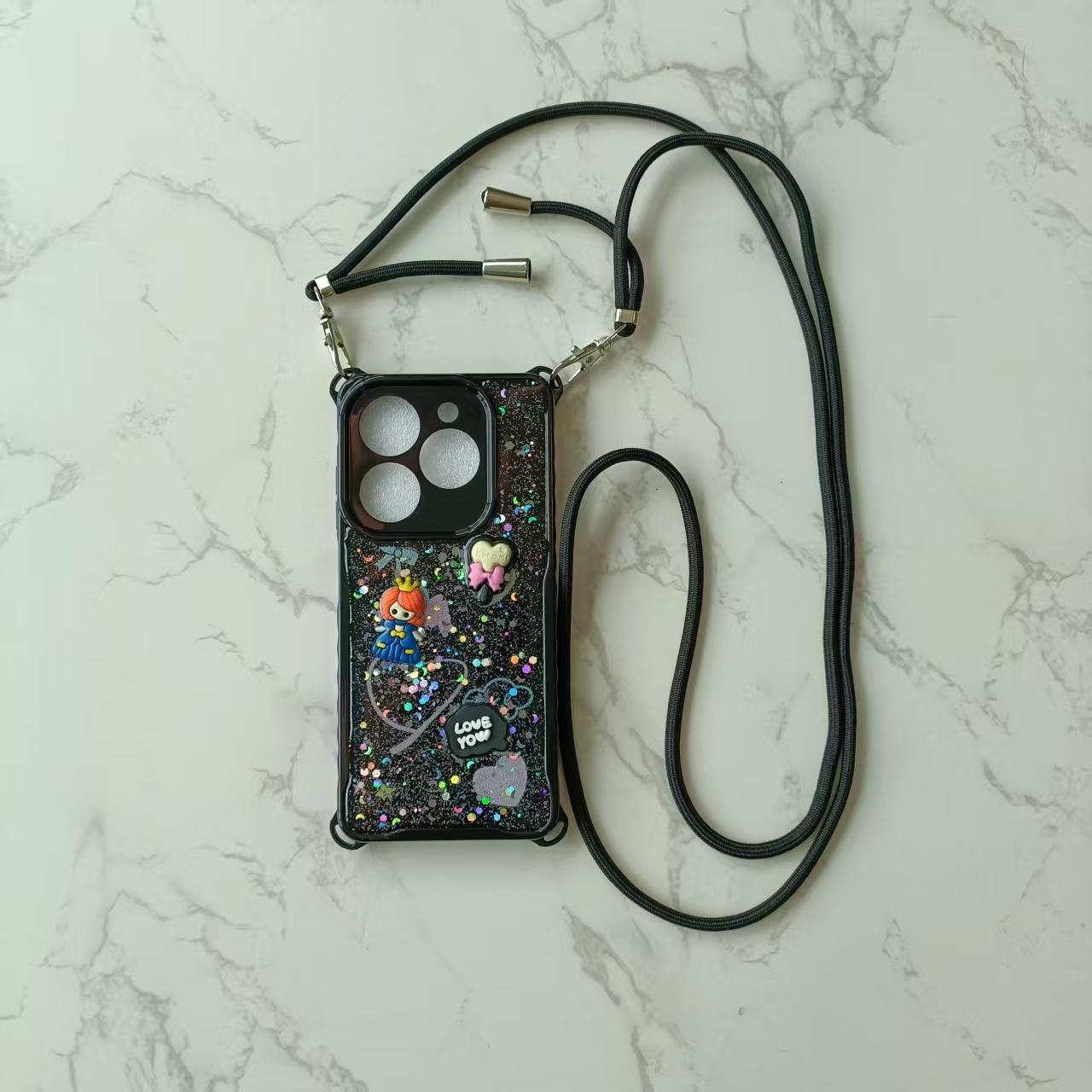Hot Selling TPU Shockproof Mobile Phone Cases SO-41B Opp Bag&For iPhone 16 чёрный