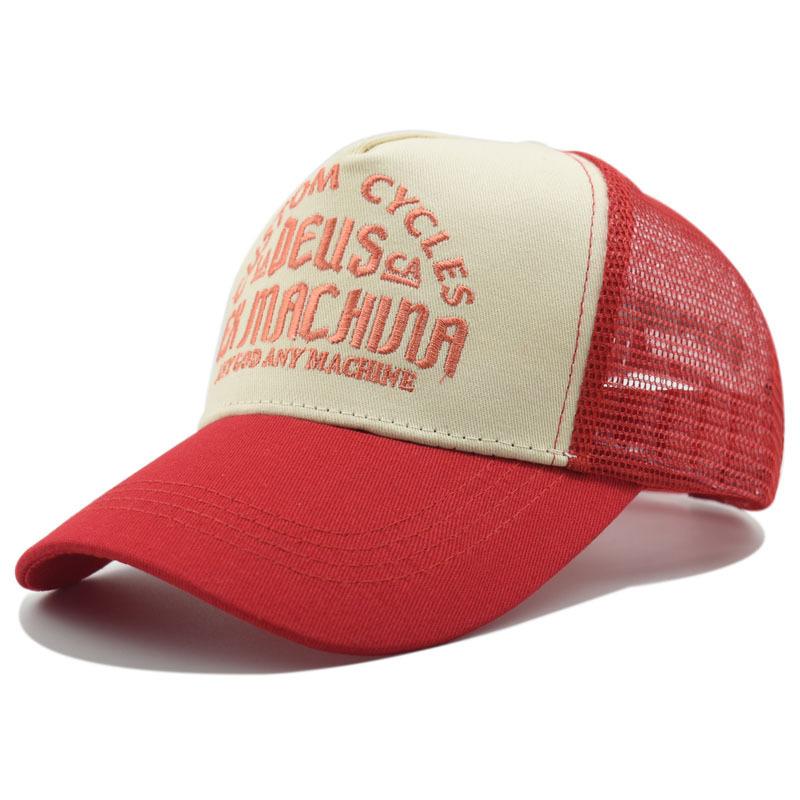 Summer American Retro Baseball Cap Men S Alphabet Embroidered Mesh Cap Breathable Summer Shade Truck Hat 54-60cm красный