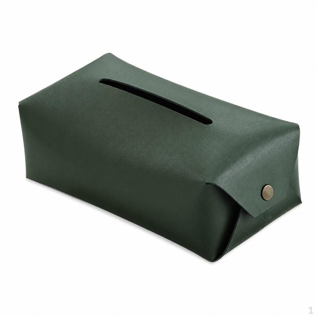 Decoratieve Tissuebox van PU Leer, Rechthoekig 17×12×8.5 cm, Elegant voor Kantoor, Woonkamer,
