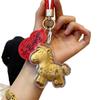 24K Gold Zodiac Horse Keychain Charm & Lanyard - Trendy Gift
