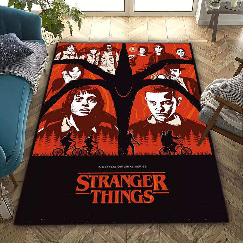 Halloween Horror Horror Theme Stranger Things Carpet Home Living Room Decoration Table and Chairs Anti Slip Door Mat Outdoor Picnic Mat Carpet A21
