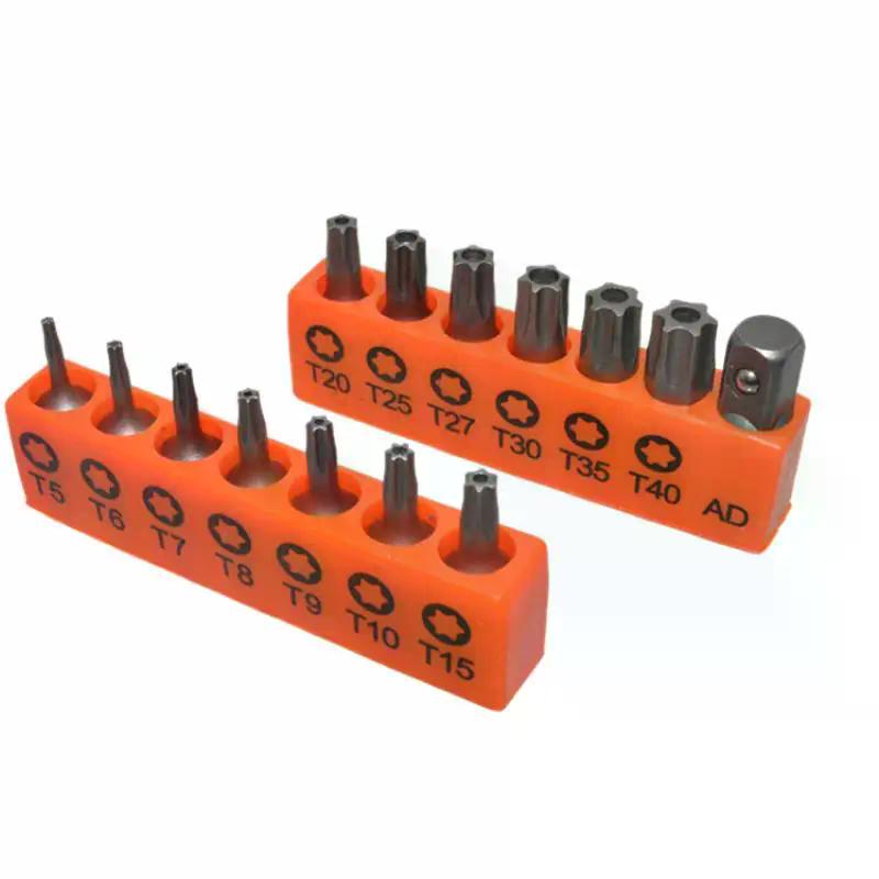 1/2Sets Screwdriver Bits T5 To T40 1/4 Inch Hex Shank For Electric Drill With 25mm Adapter Extension Set Star Key Tool Kit