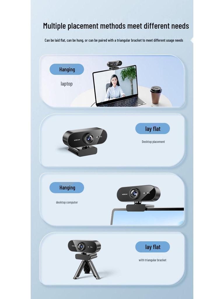 4K Ultra HD Live Streaming Camera with Microphone for Desktop, Online Classes, Conferences, and Beauty Sessions