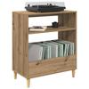 Record Player Stand Artisan Oak 71 x 39.5 x 83 cm
