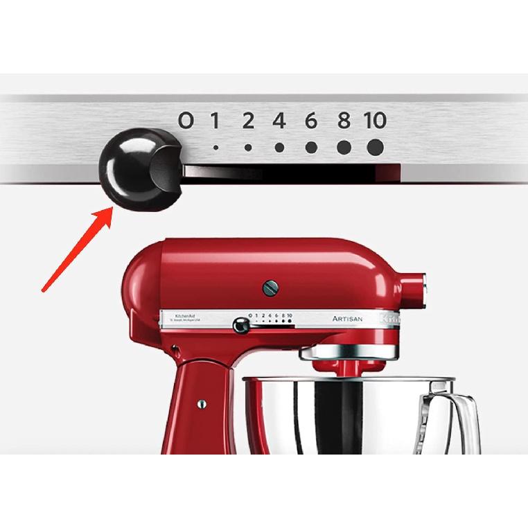 Mixer Speed Control Knob Replacement Part Plastic Lock Lever Black Knobs Kit for KitchenAid Stand Mixers