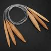 Round Braided Needle Bamboo Transparent Crochet Knitting Tool 15mm 20mm 25mm for Woolen Yarn