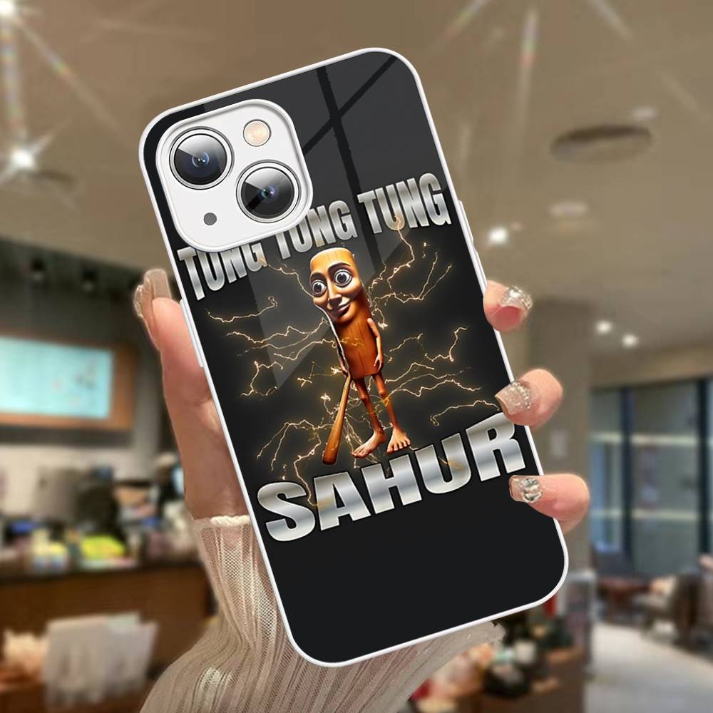 I-ITALIANS B-Brainrot Creative Animal Tempered Glass For Iphone 14 13 12 11 Pro Mini XS MAX 14Plus X XS XR Fundas