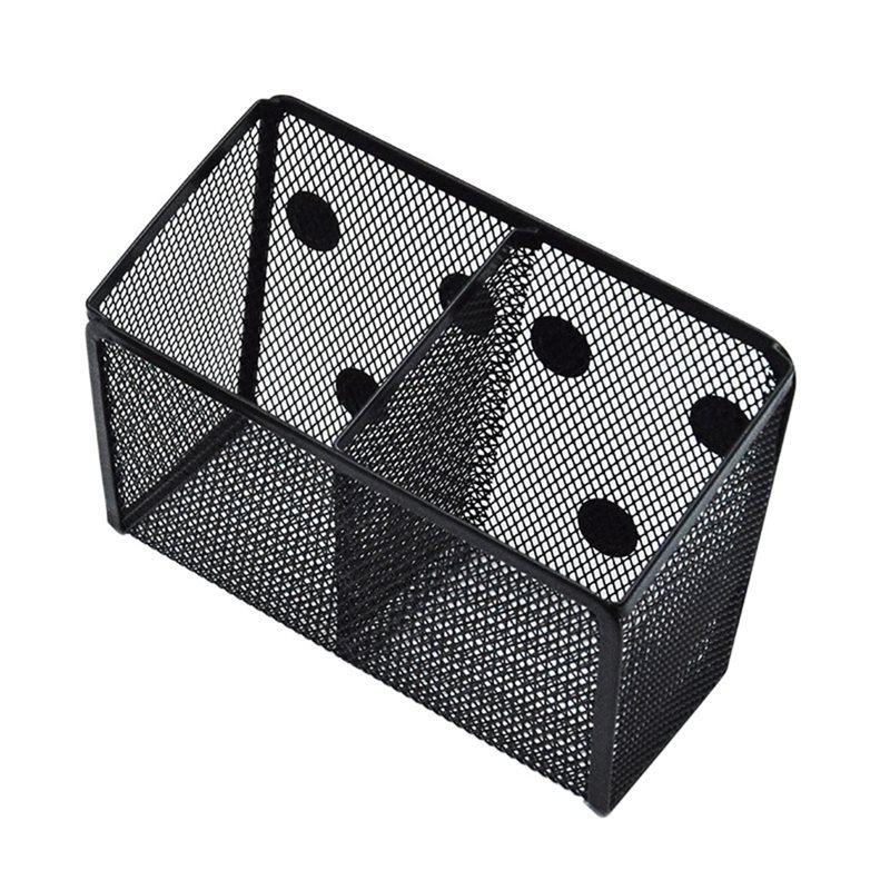 For Refrigerator& Wall Compatible Magnetic Suction Pen Holder- Two Grid Trapezoidal Design