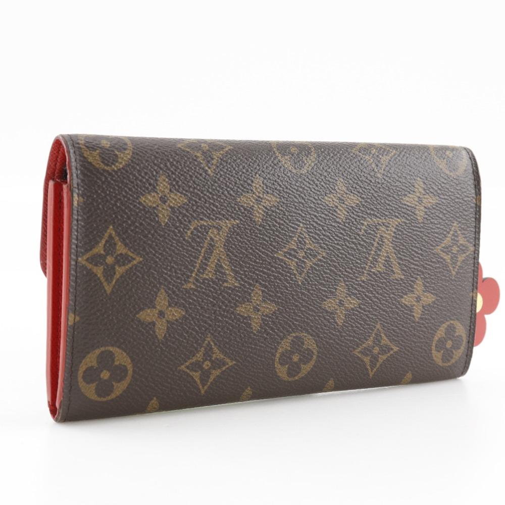LOUIS VUITTON Portefeiulle Emily Purse M62941 Brown Monogram canvas flour Women Used
