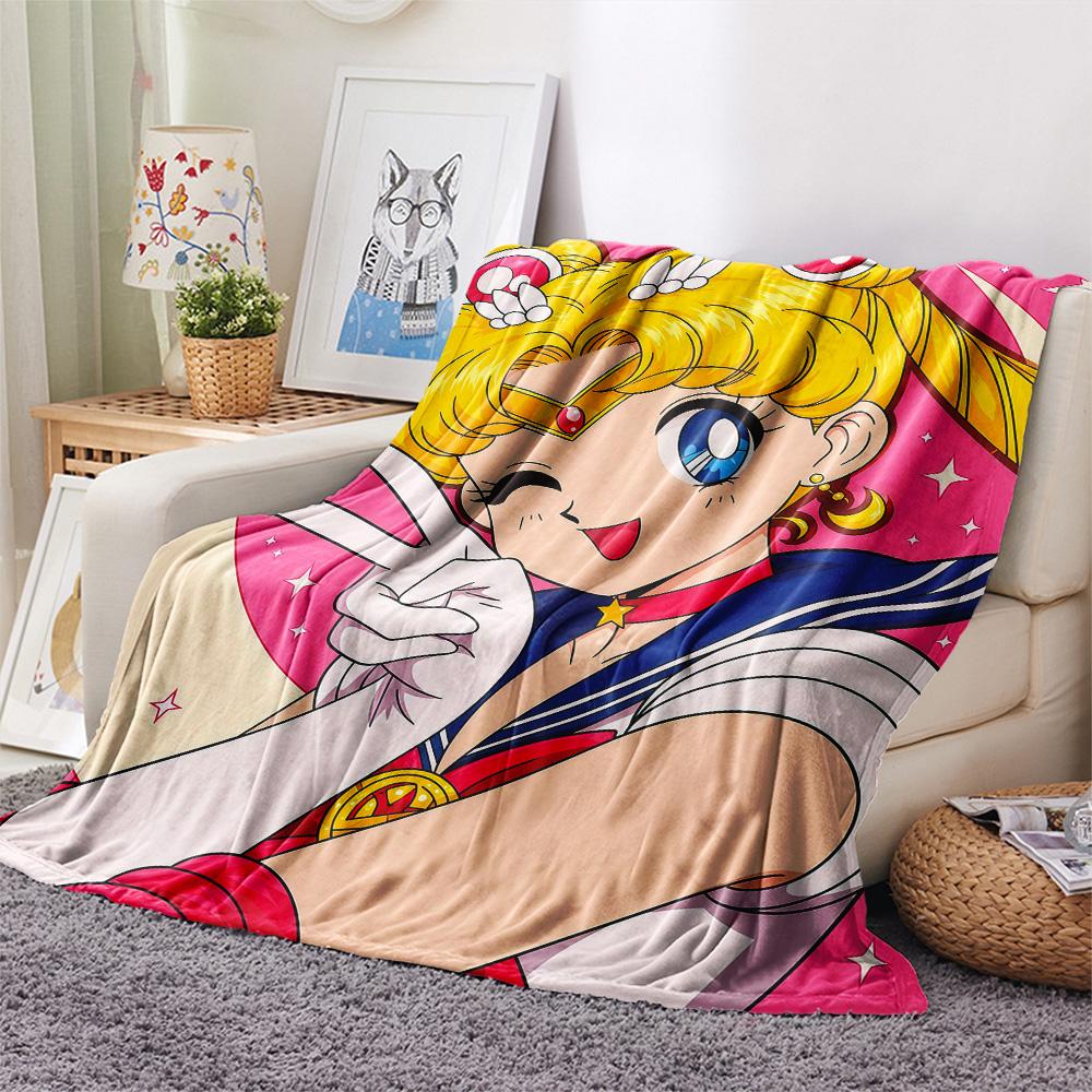 Sailor Moon2 Flannel Blanket, High quality Comfortable for All Seasons, Home Decor, Warmth and Comfort