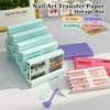 Colorful Nail Art Display Holder Storage Box for Transfer Paper Organizer for Nail Foil Stickers Suitable for Home and Salon Use