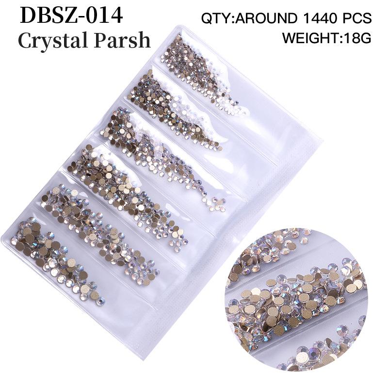Long Bag Nail Art Jewelry Glass Flat Bottom Diamond Nail Art Diamond Nail Art Jewelry Mixed