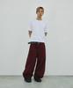 SCALLYWAG [Ryu Jung-Ran × Skelly Wung] Pull Up Straight Cotton Pants [Wine]