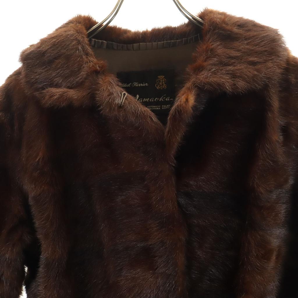 Yamaoka Fur coat Brown Women Used