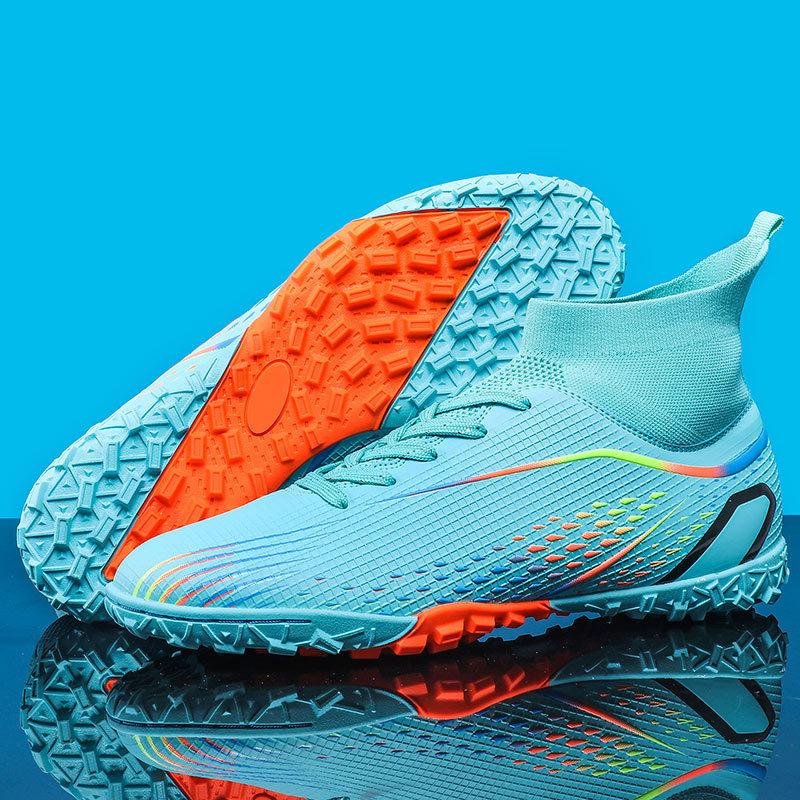 New football shoes men's and women's AG spikes gold competition student training shoes artificial turf TF broken nails