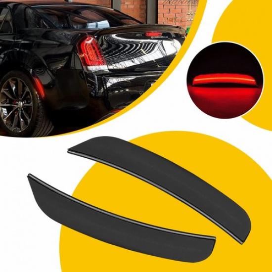 2/4X Side LED Light Marker Smoked Lens Front Rear FOR 2015- Chrysler 300
