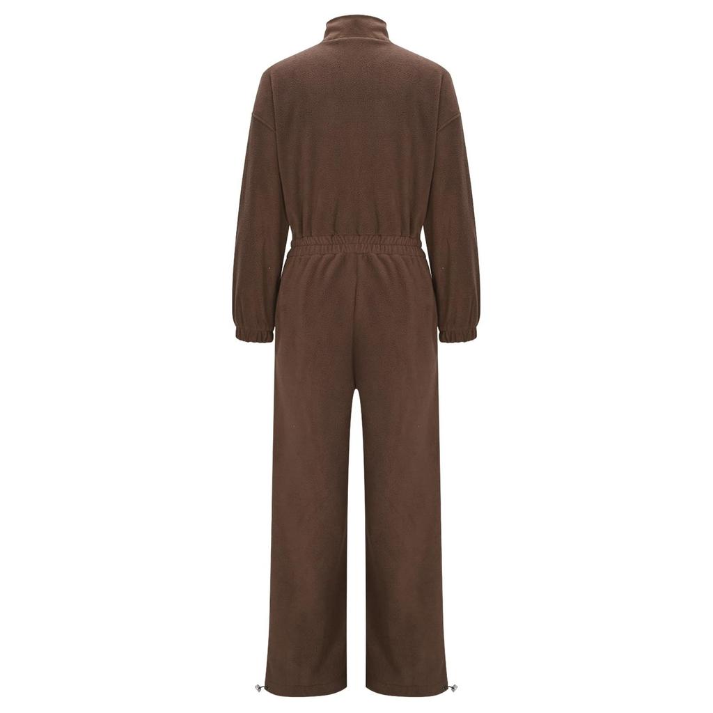 Jumpsuits For Women Fall Casual Sweatsuits Long Sleeve Zip Sweatshirts Jogger Sweatpants Romper Outfits