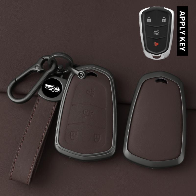 3 4 5 6 Buttons Metal Car Key Case Cover For Cadillac 2015-2019 Escalade ATS CTS CT6 XTS XT5 SRX Protector Keychain Accessories