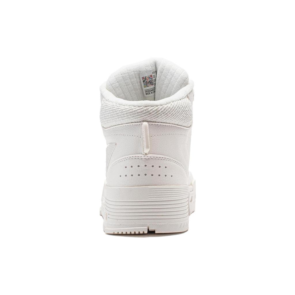 Li Ning Mileage Slip Resistant Abrasion Resistant Mid top Skateboard Shoes Women's White AGCT284-2