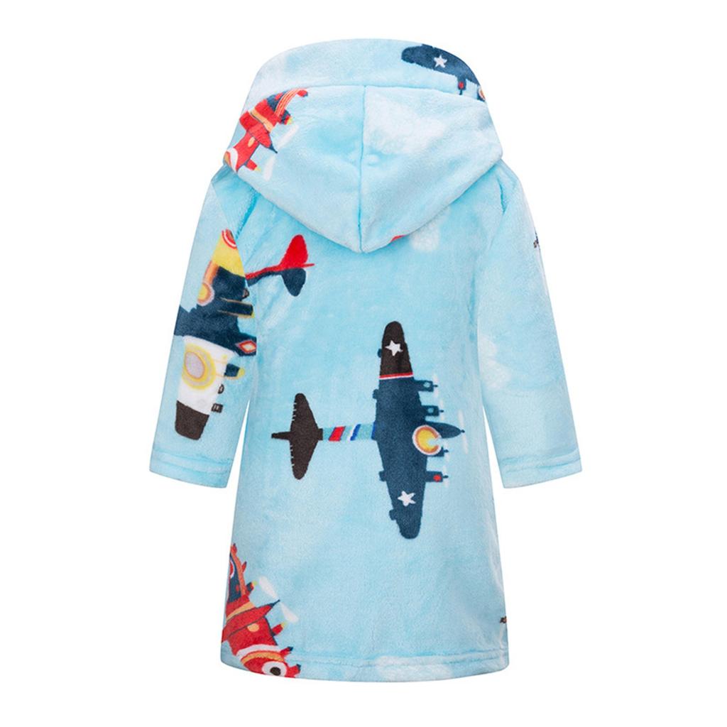 Children's Bathrobe Gold Velvet Boys And Girls Home Wear Autumn And Winter Sleeping Gown