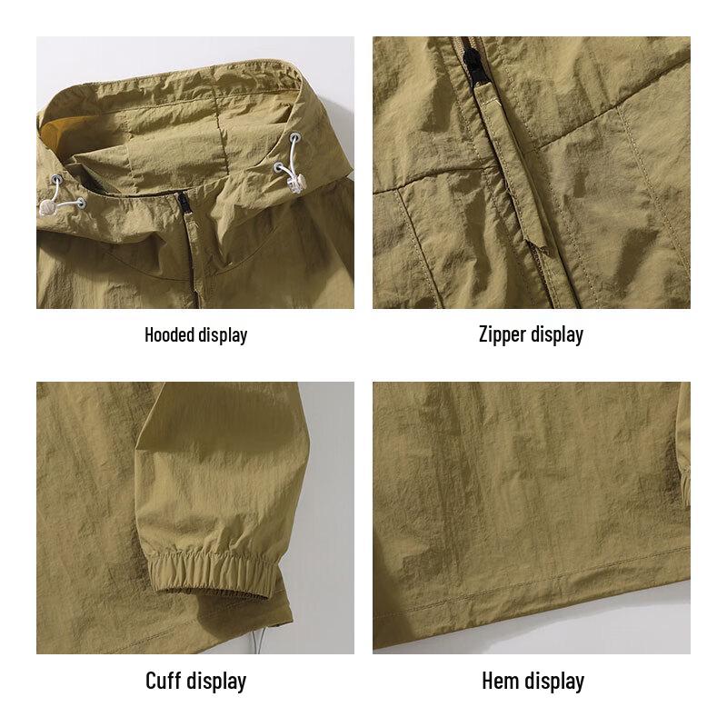 ROMON Men's UPF50+ Quick-Dry UV Protection Hooded Jacket