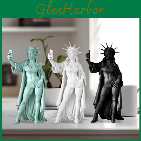 Of Modern Statue Liberty Sexy Lady Liberty Selfie Sculpture 250th Anniversary Collectible Liberty Goddess Figurine For Living Room Table New York City