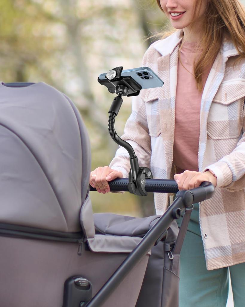 New EXSHOW Spin Bike Phone iPhone Holder Exercise Bike Handlebar Stationary Mobile Phone Drop 360 Degree Compatible with iPhone 16 16 16 Pro iPhone