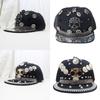 Stylish Rivet Baseball Hat with Adjustable Buckle Duckbill Hat Punk Hip Hop Hat Men Baseball Hat For Party Music Concert