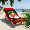 Custom Name Wrexham FC Print Beach Towel, Large Soft Quick Dry Towel for Beach Camping Swimming