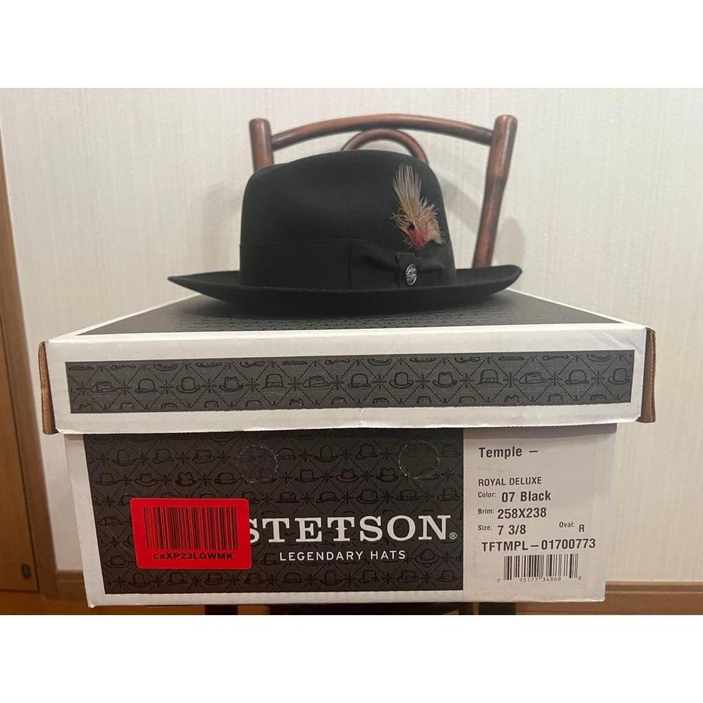 Used STETSON Temple Royal Deluxe Black 7 3/8