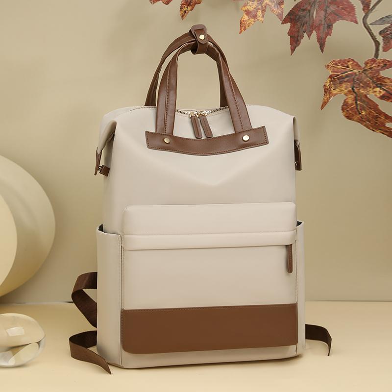 Women's Splicing Backpack Large Capacity Commuter Backpack