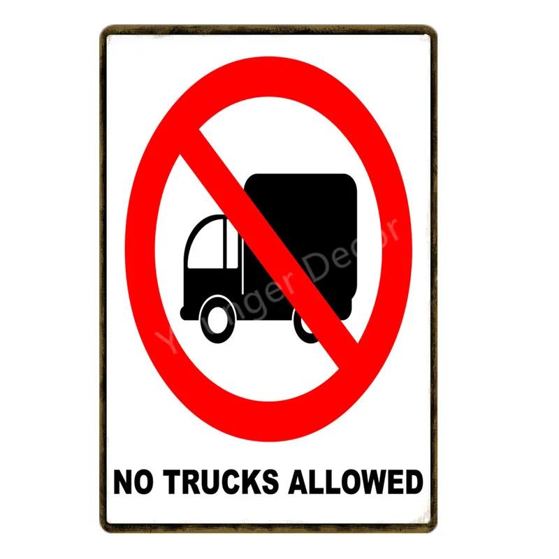 No Parking Metal Signs Tin Poster Caution Danger No Smoking Wall Art Painting Advertising Board Vintage Home Decor YI-212