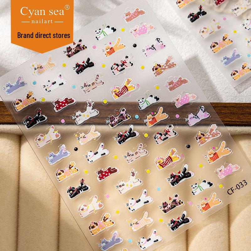 Cyansea Cute Pets Cartoon Nail Art Stickers - DIY Decorative Nail Design