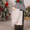 2pcs Cartoon Christmas Gift Wine Bottle Cover Knitted Exquisite Rudolf Faceless Bottle Bag Reusable Champagne Bottle Cover