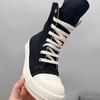 Women's Casual High-Top Canvas Ankle Boots, Milk Cream Sole - Sneakers for Women and Couples
