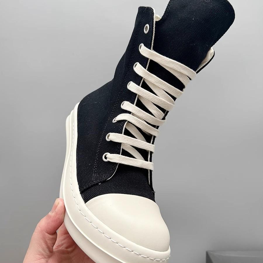 Women's Casual High-Top Canvas Ankle Boots, Milk Cream Sole - Sneakers for Women and Couples