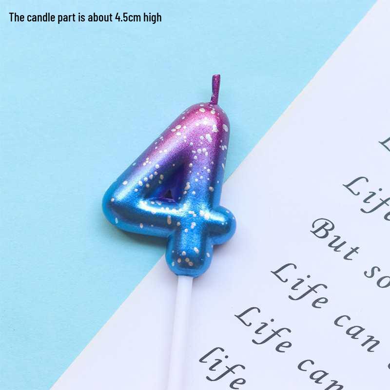 Large Rainbow Laser Number Balloons and Candles for Birthday Cakes and Party Decorations