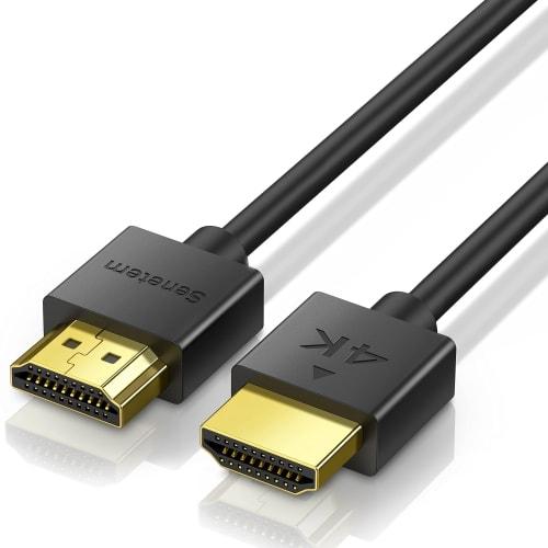 Senetem HDMI Cable 3m HDMI2.0 Standard Slim Thin High Speed ??18Gbps 4K@60Hz/HDR/ARC/3D/Ethernet Compatible with TVs, PS5/4/3, Xbox, Nintendo Switch,