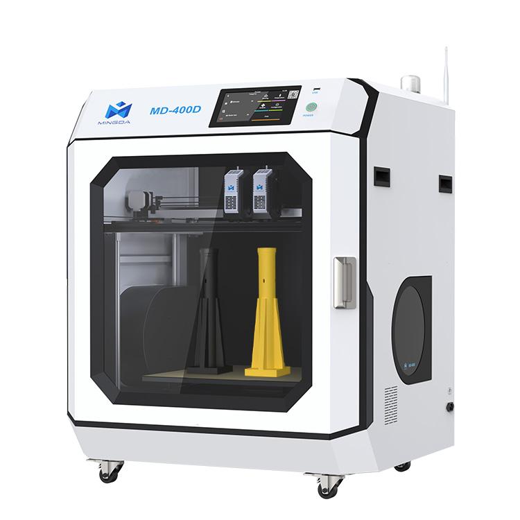 Sonderangebot für MD-400D High-Speed IDEX 400*400mm PLA FDM 3D-Drucker mit Dual-Extruder, automatischer Düse und 1-Jahres-Garantie