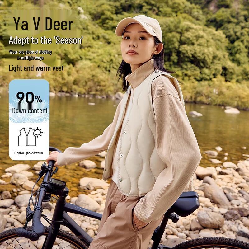 

Yalu Women s Lightweight V-Neck Down Vest S