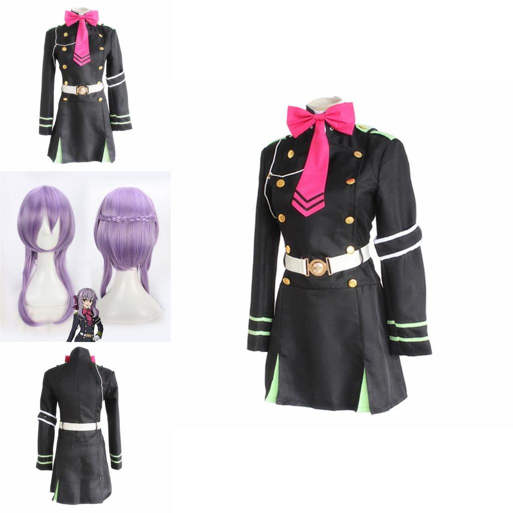 Elegant Anime Seraph Of The End Shinoa Hragi Military Uniform Cosplay Costume Dress For All Occasions