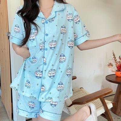 Chiikawa Pajamas Summer Women's Cotton Short Sleeves New Internet Celebrity Cartoon Cute Jiyikawa Spot