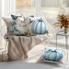 Home Decor Blue Pumpkins And Fall Hello Pattern Pillow Pattern Cushion Cover Suitable For Sofa Bedroom Car Pillow Cover