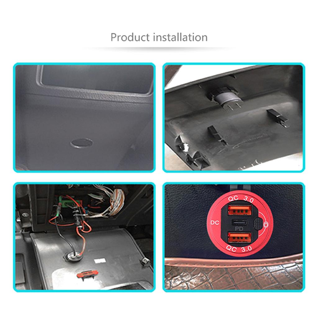 Doppel-USB-Autoladegerät Buchse 3,1A Telefonladeausgang Netzteil Geeignet für Motorrad Boot Marine LKW ATV Wohnmobil